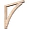 Ekena Millwork Thorton Block Smooth Bracket w/ Offset Brace, Douglas Fir, 5 1/2"W x 48"D x 48"H BKT0604X48X48THR05SDF - alternate 1